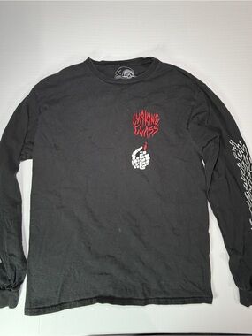 Lurking class Long-Sleeve Graphic Tee with Red Accent